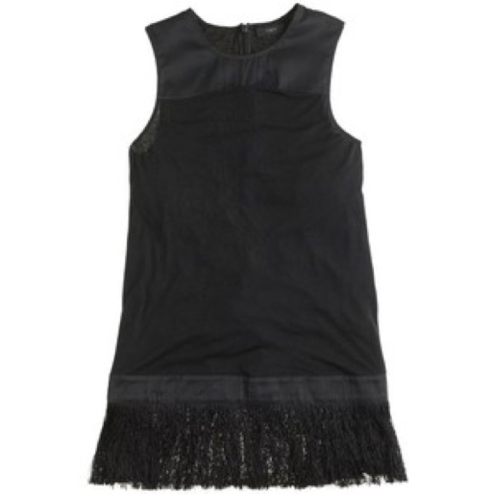 J. Crew black tank with tassels size large